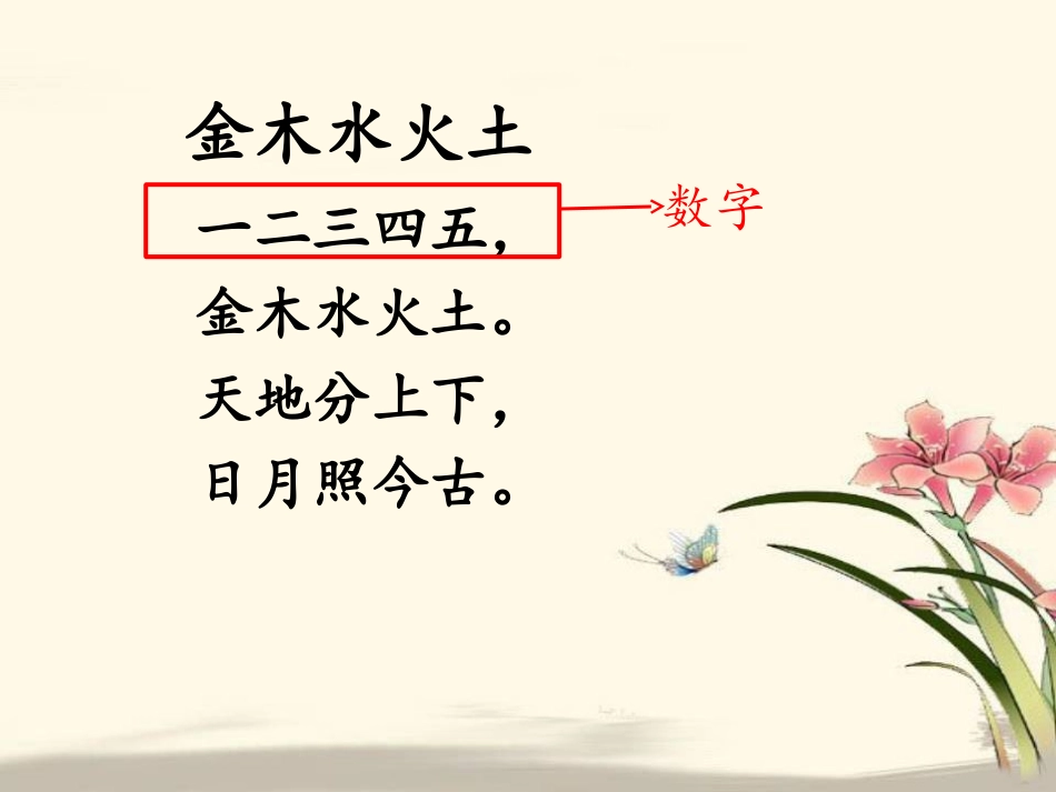 部编教材一年级上《金木水火土》课件_第3页