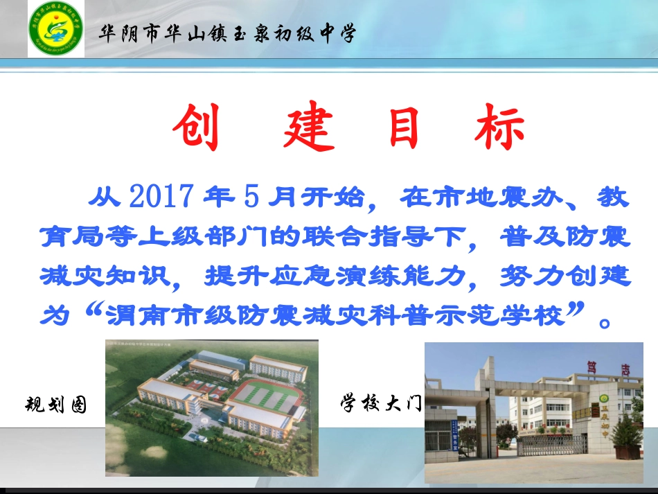 创建防震减灾科普示范校汇报材料ppt_第2页