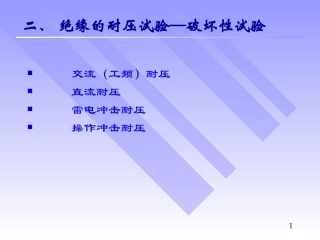 电气破坏性试验