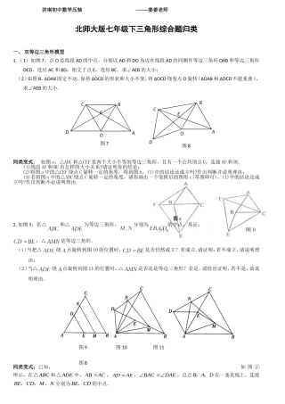 初二三角形压轴题分类解析