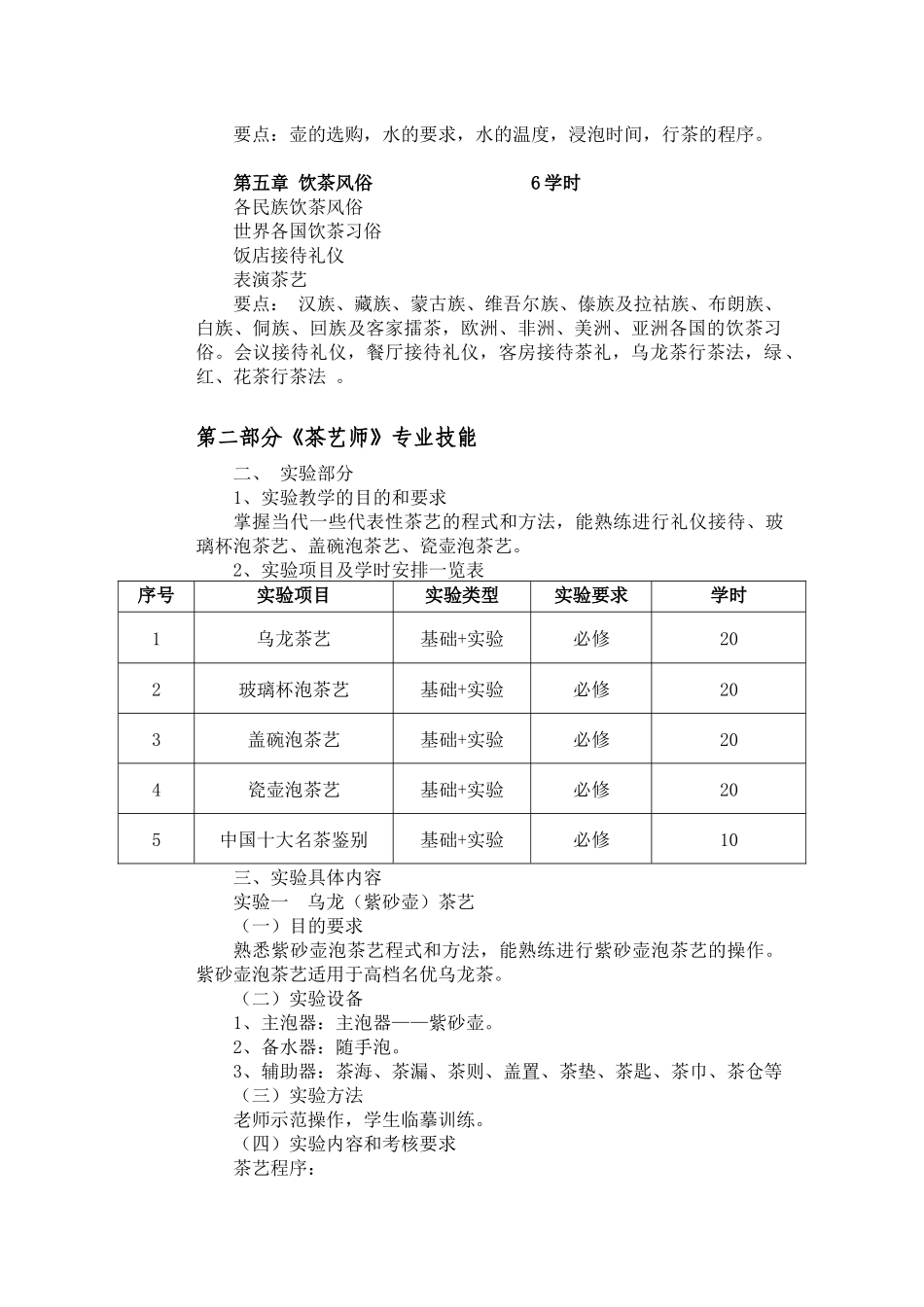 茶艺师(高级)课程培训大纲-教案-内容_第2页