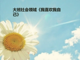 大班社会领域《我喜欢我自己》