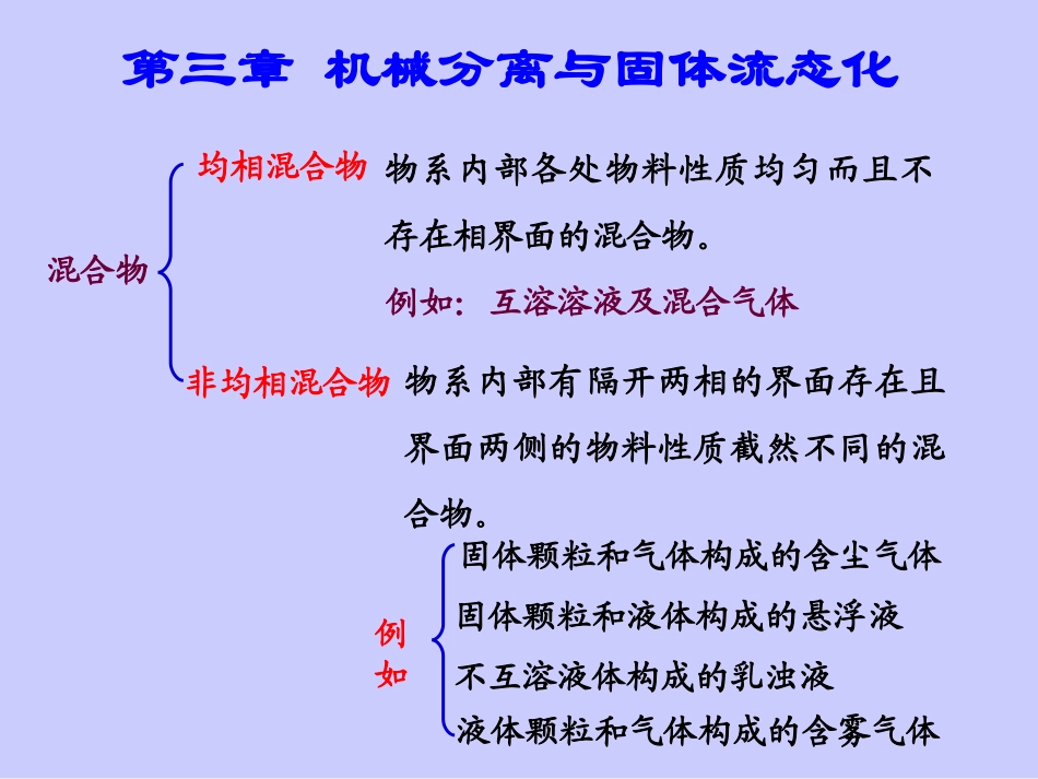 第三章 机械分离与固体流态化_第1页