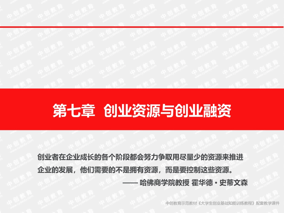 第七章  创业资源与创业融资_第1页