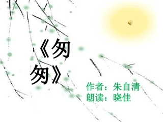 匆匆(朗读背景)