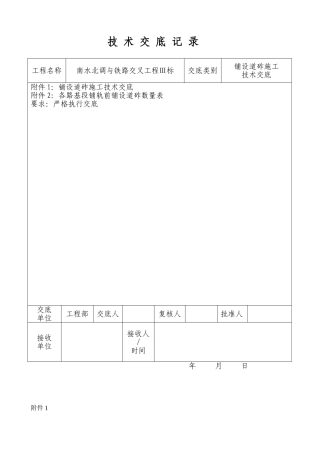 道砟铺设技术交底