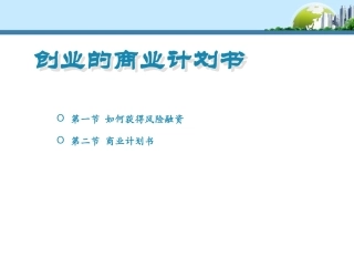 创业新公司-创业计划书