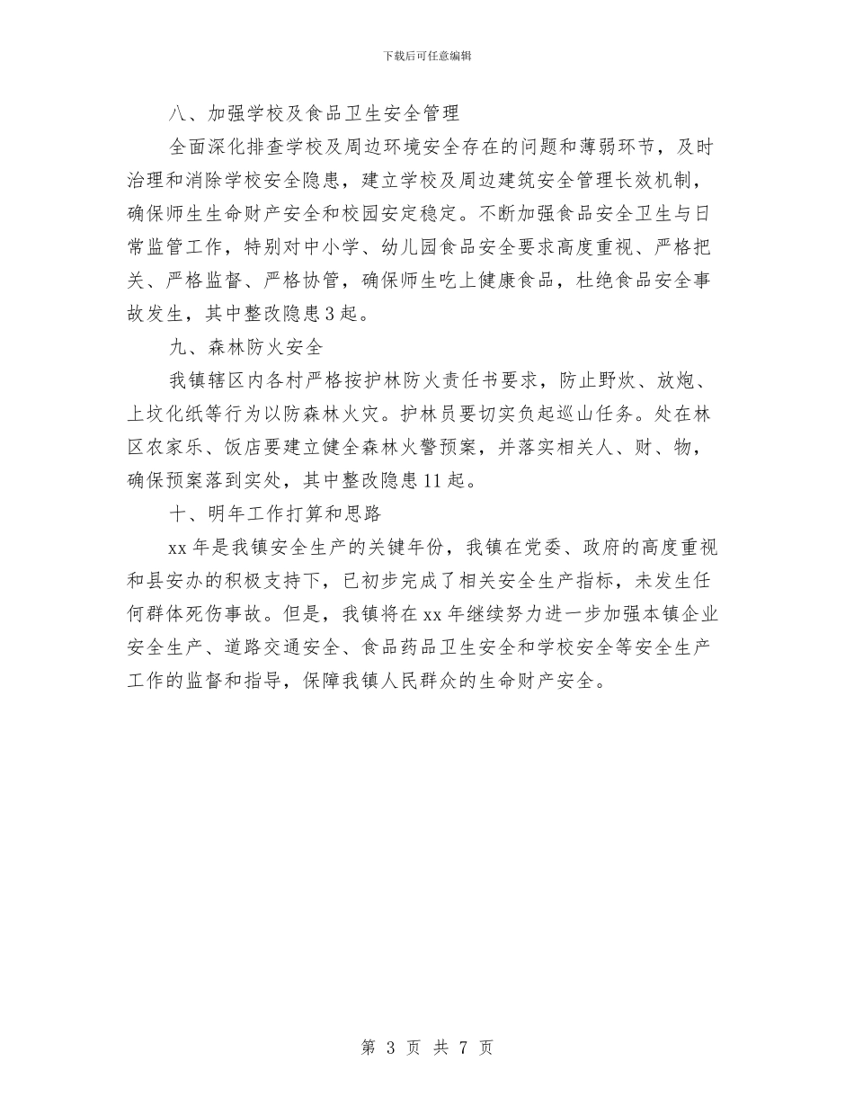 乡镇安全生产年度工作总结与乡镇审计年终总结汇编_第3页