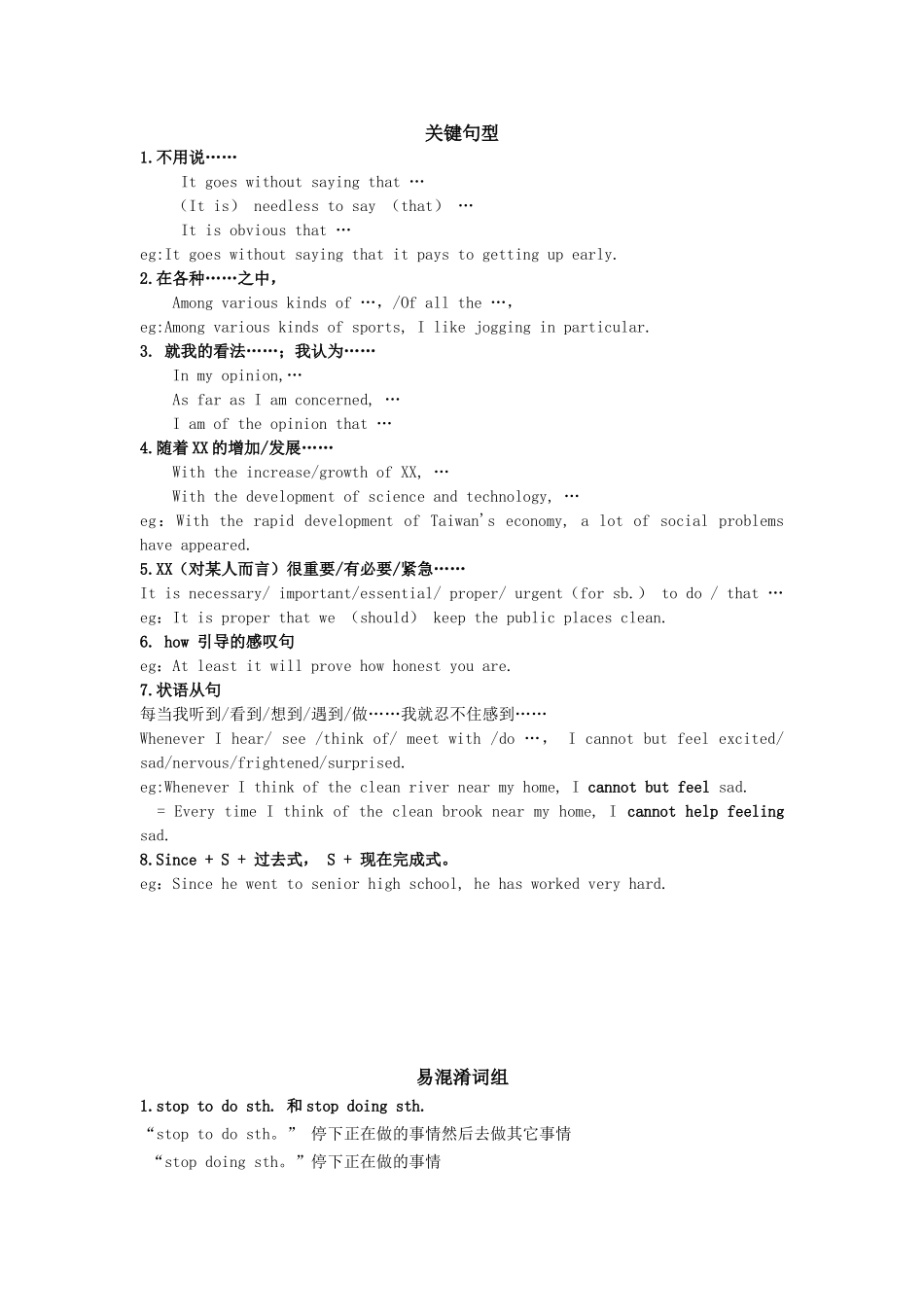 初中英语作文 万能句型_第1页