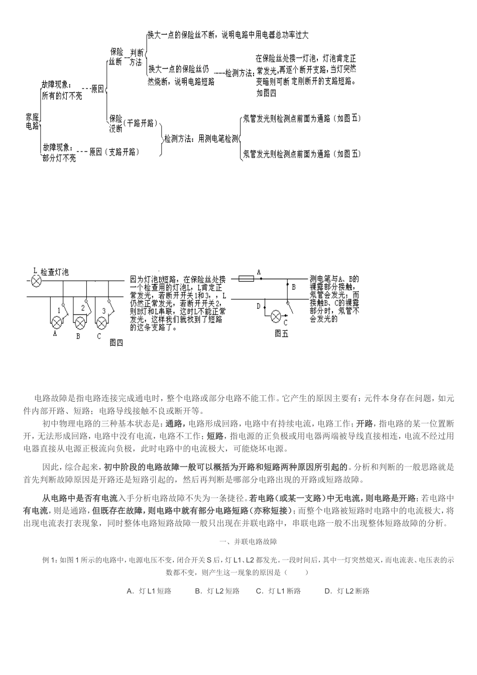 初中物理_怎样判断电路故障_第3页