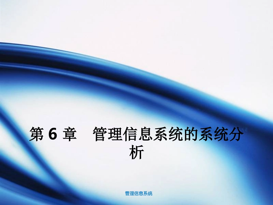 第6章  管理信息系统的系统分析_第1页