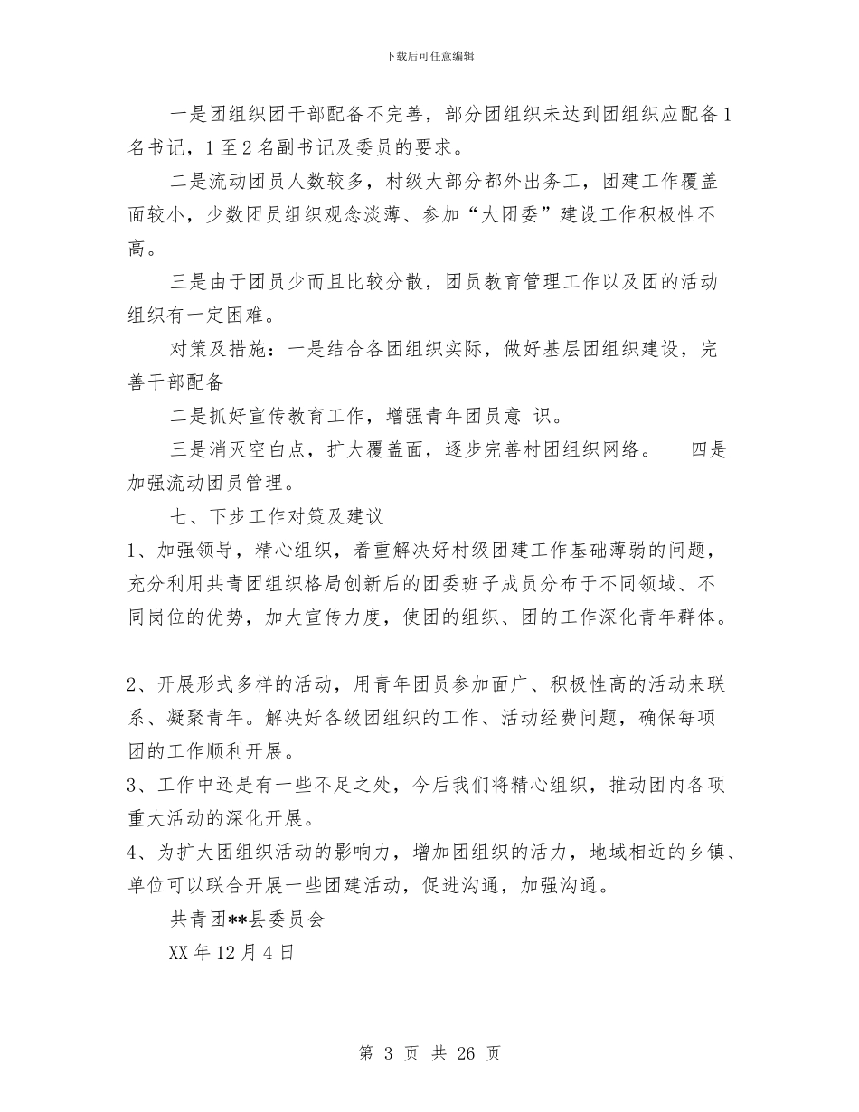 乡镇实体化“大团委”建设“回头看”工作总结与乡镇实施两纲工作总结和2024年工作要点汇编_第3页