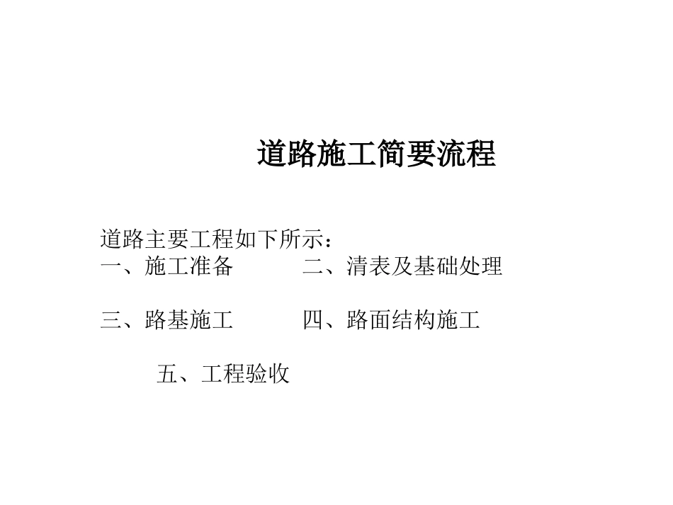 道路施工简要流程_第1页