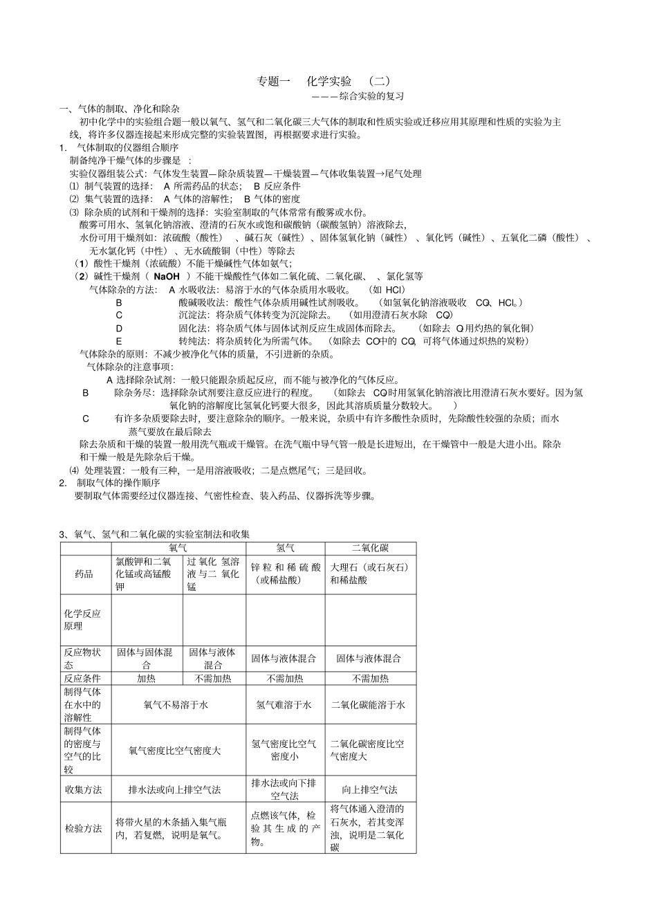 中考化学重要知识点-及重要的试验-_第3页