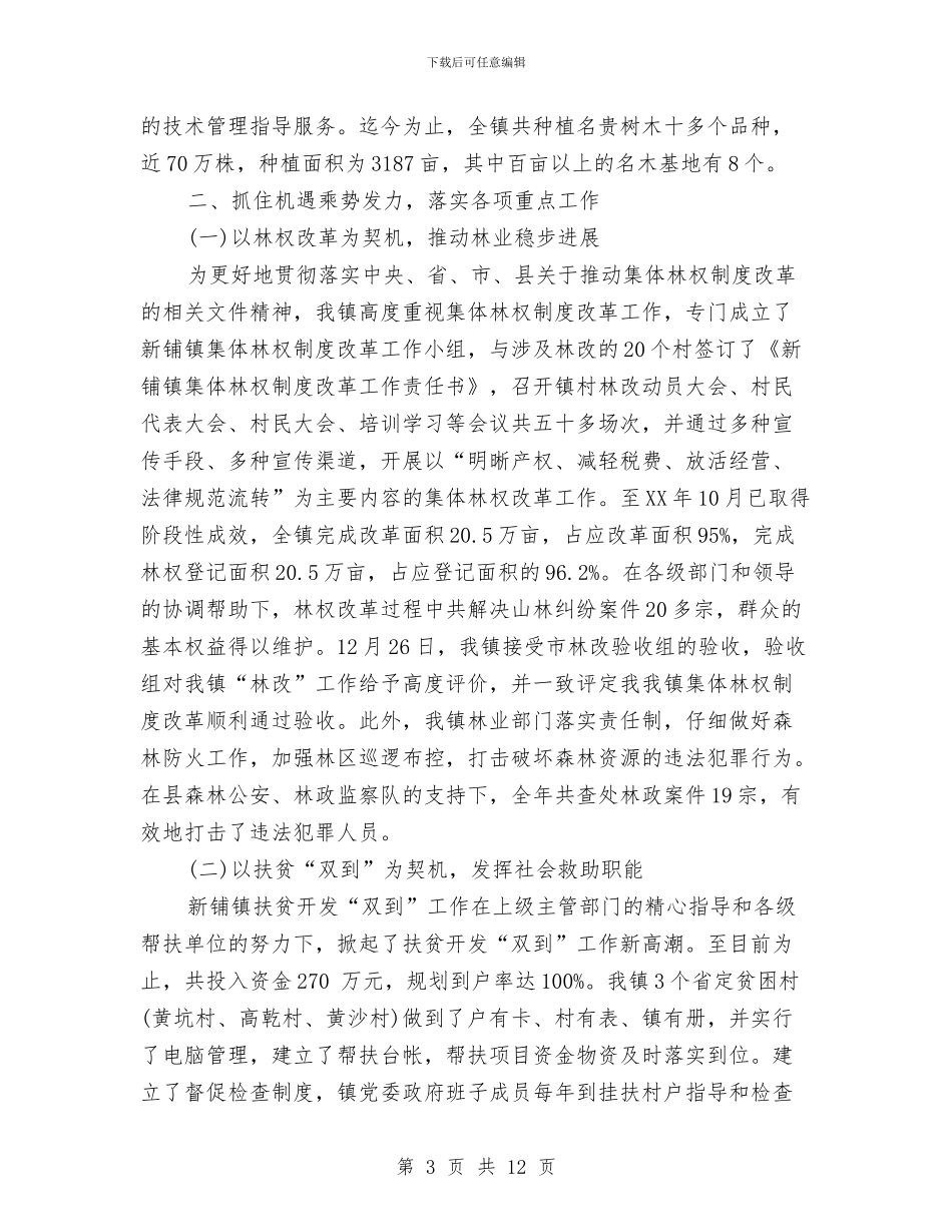 乡镇工作年终总结与乡镇干部2024个人工作总结汇编_第3页