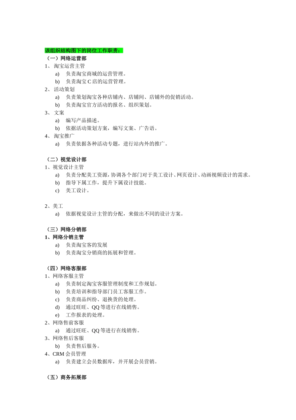 电商部门组织架构及职责_第2页