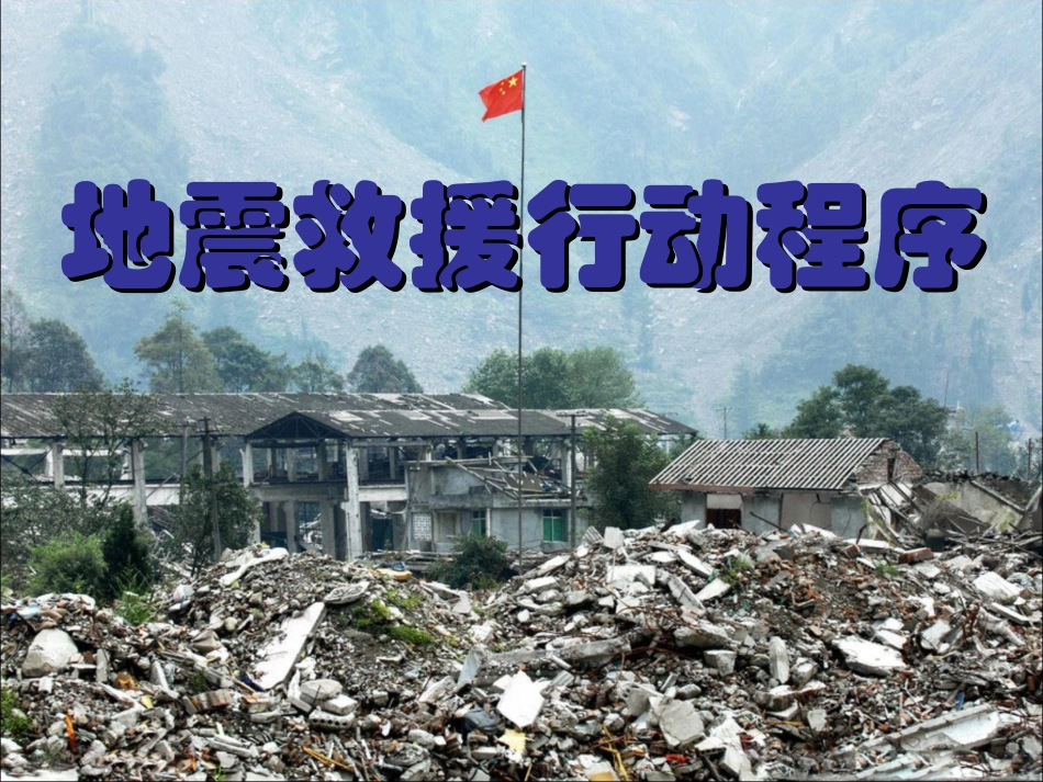地震救援行动程序(国际救援标示)_第1页
