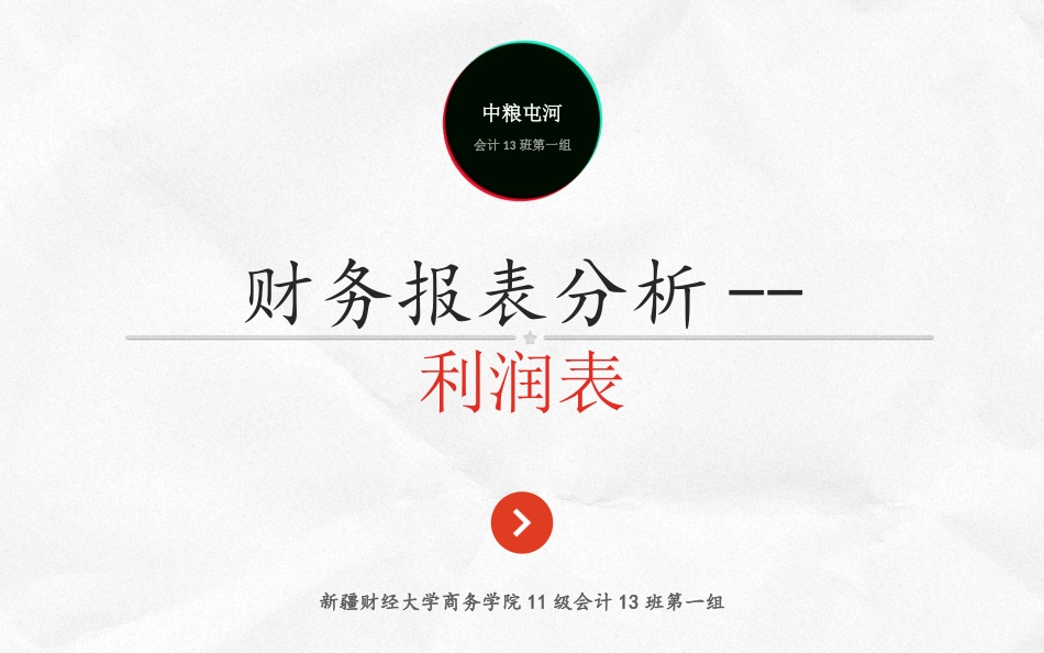 财务报表分析利润表_第1页