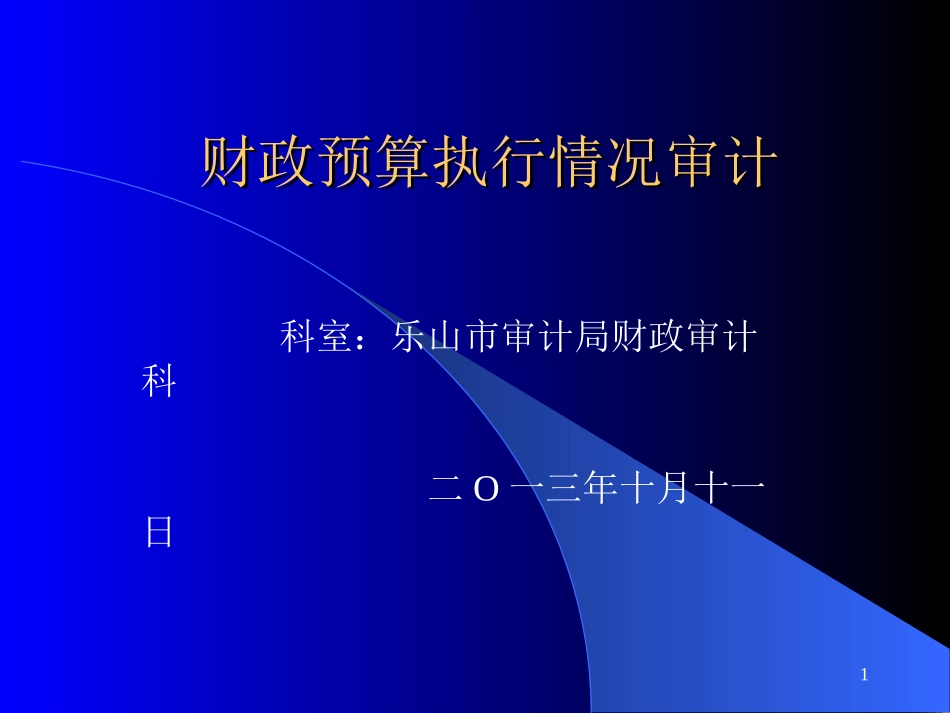 财政预算执行情况审计_第1页