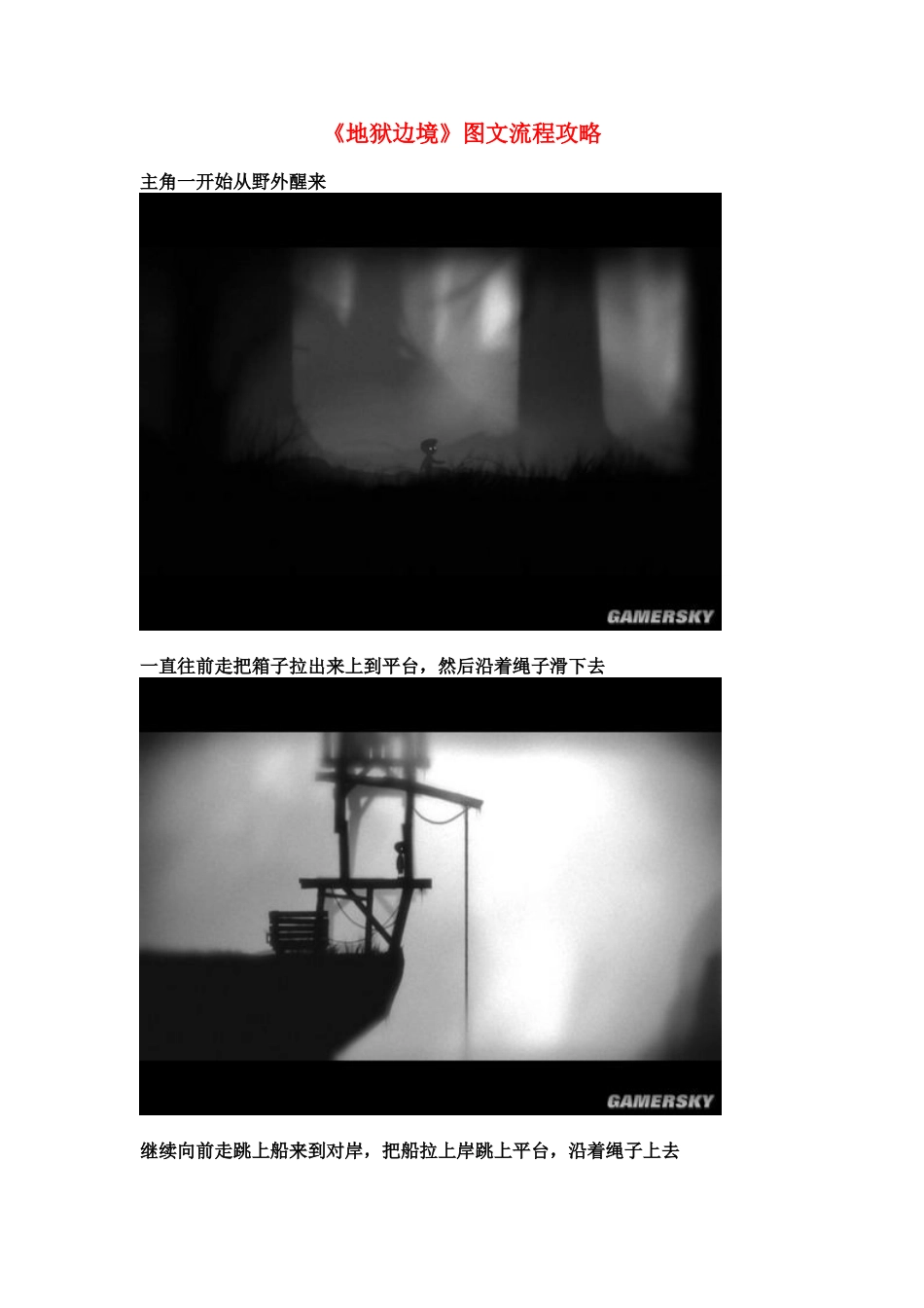 地狱边境 全程图文攻略完整版_第1页