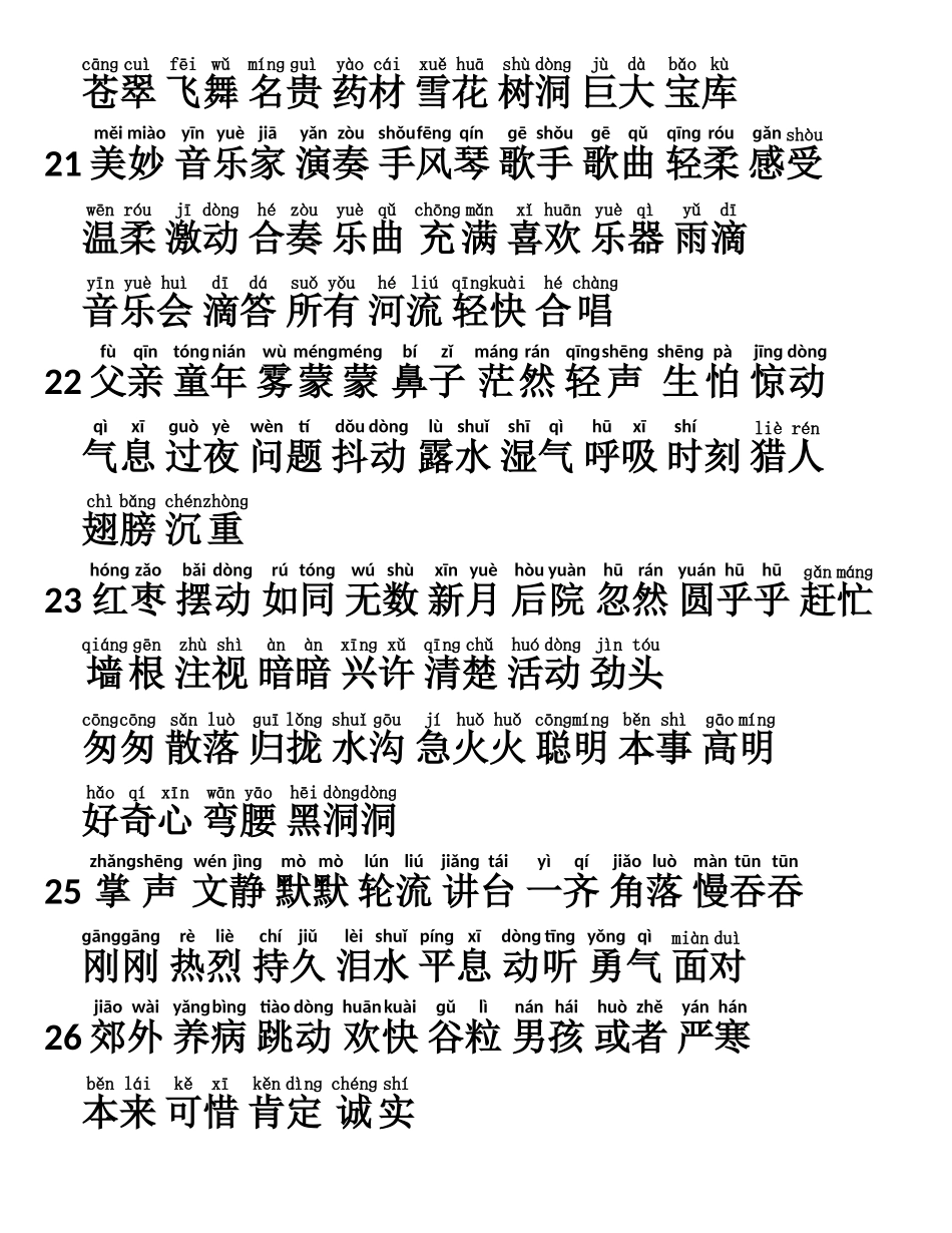 部编版三年级语文上册词语表拼音版_第3页