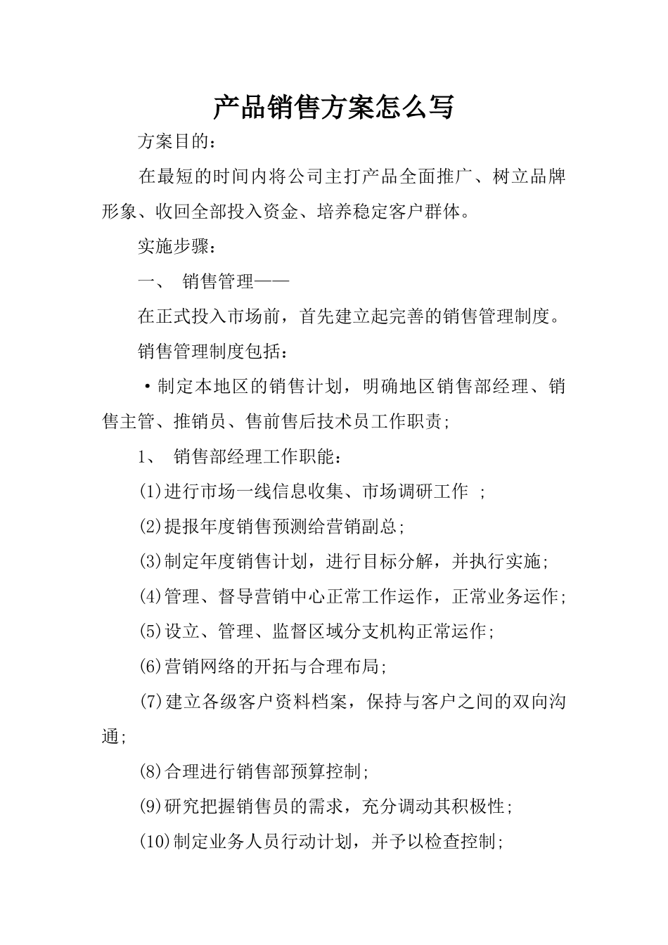 产品销售方案怎么写_第1页