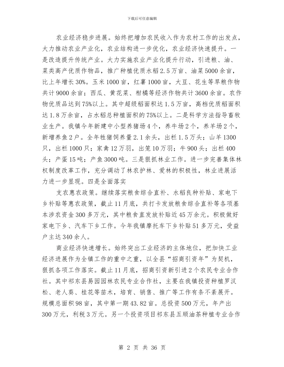 乡镇政府会计工作总结与乡镇政府工作小结及2024年工作安排汇编_第2页