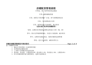 店铺配货管理流程