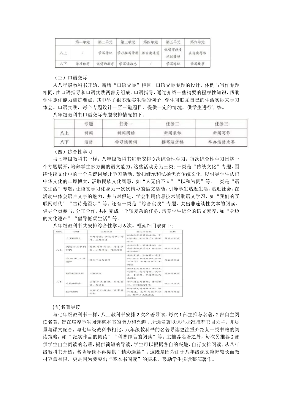 部编本语文八年级上册教材解读_第2页