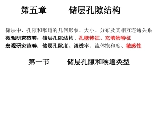 第五章 储层孔隙结构