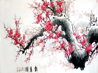 吹画梅花---PPT