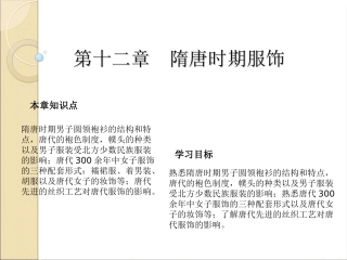 第12章  隋唐时期服饰