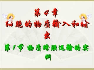 第四章第一节物质跨膜运输的实例