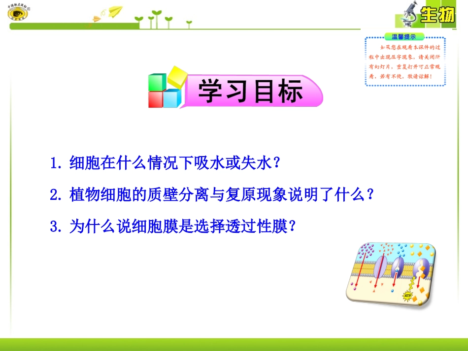 第1节 物质跨膜运输的实例_第2页