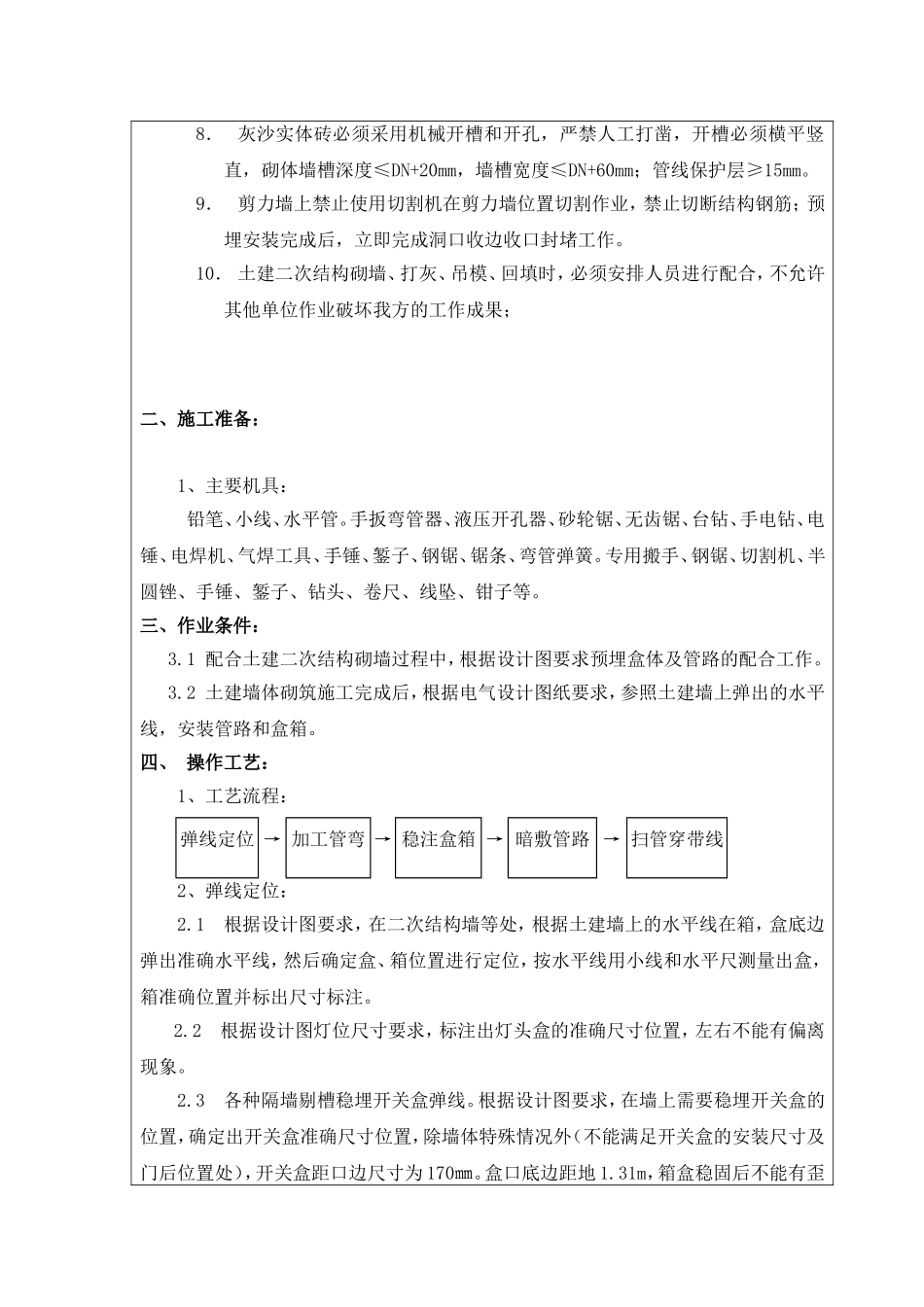 电气二次结构预埋技术交底_第2页