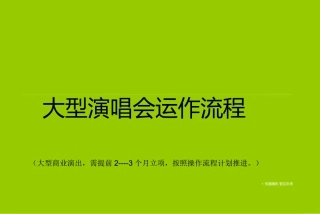大型演唱会运作流程
