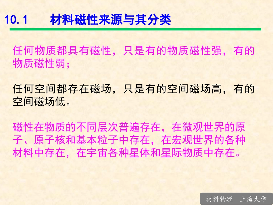 材料物理2010第3章10.1-2 材料磁性来源与分类 -110112_第2页