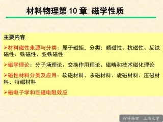 材料物理2010第3章10.1-2 材料磁性来源与分类 -110112