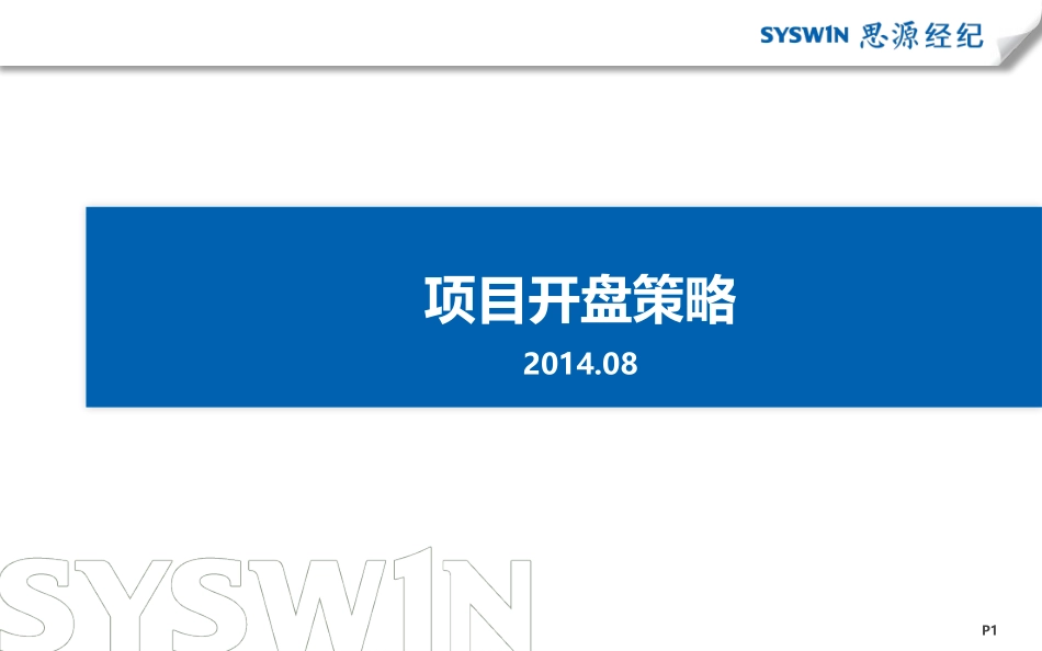 地产项目开盘策略_第1页