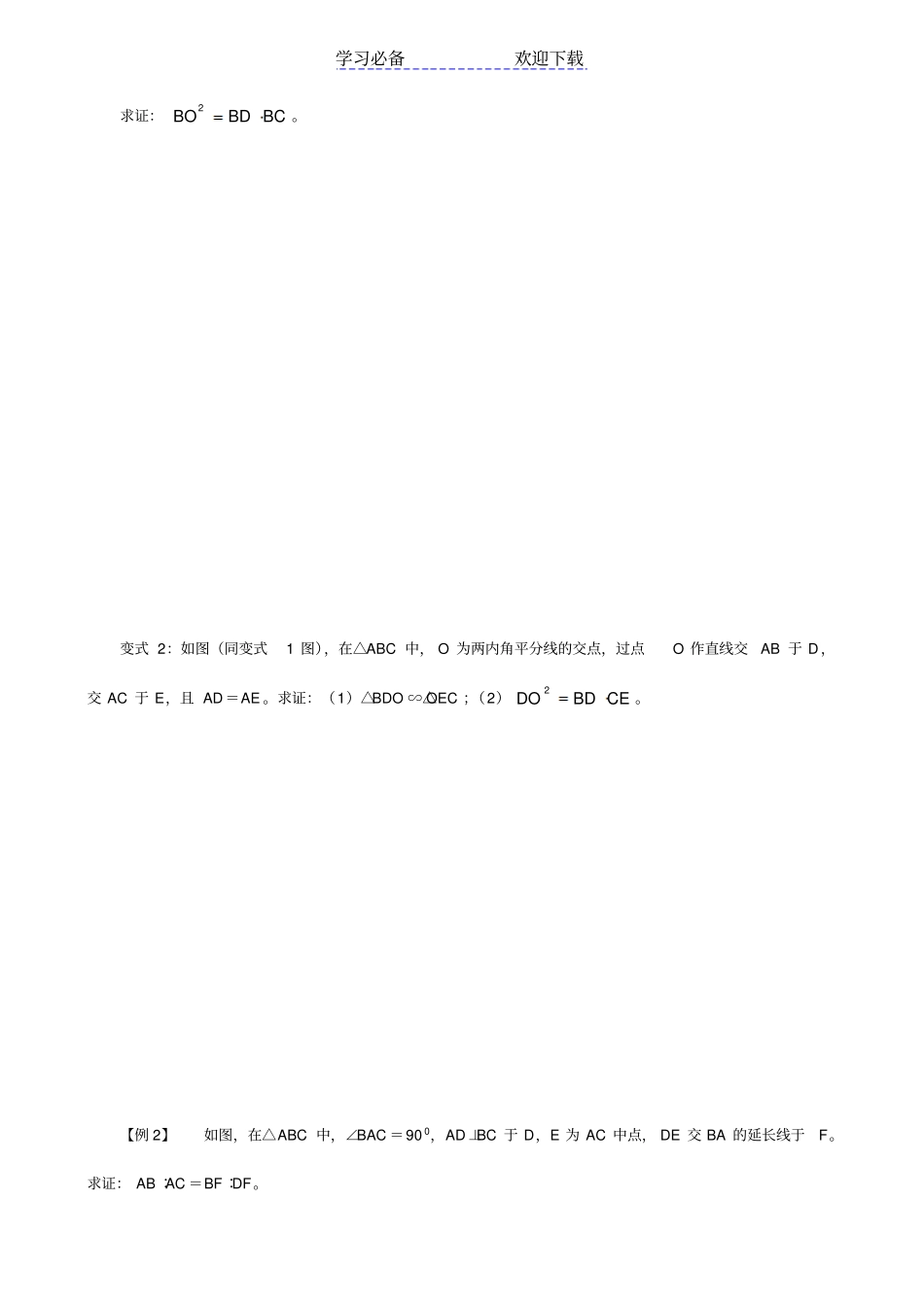 中考复习之相似三角形的性质和判定_第2页