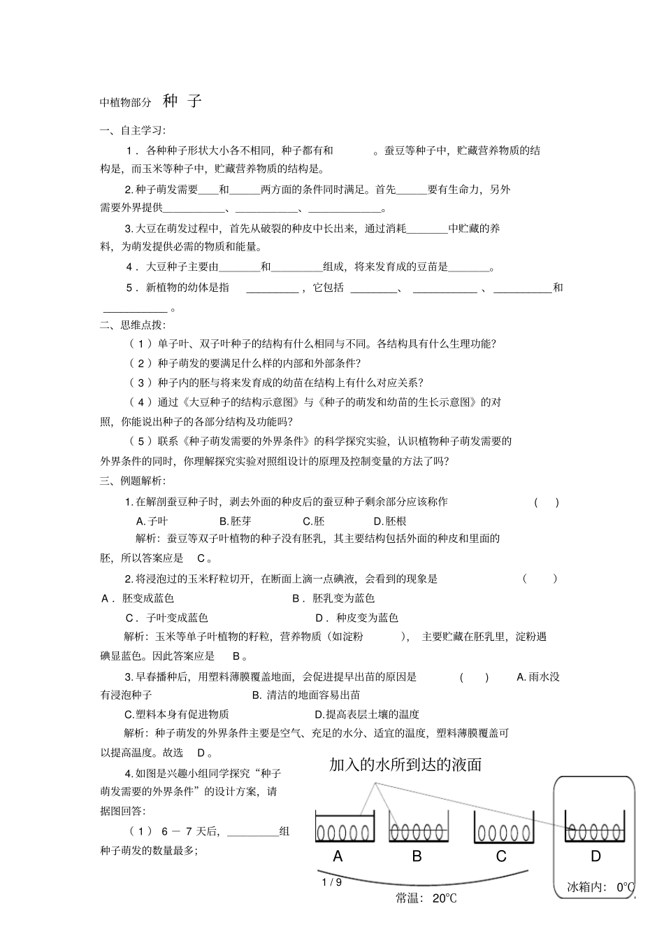 中考复习生物-花果实种子_第1页