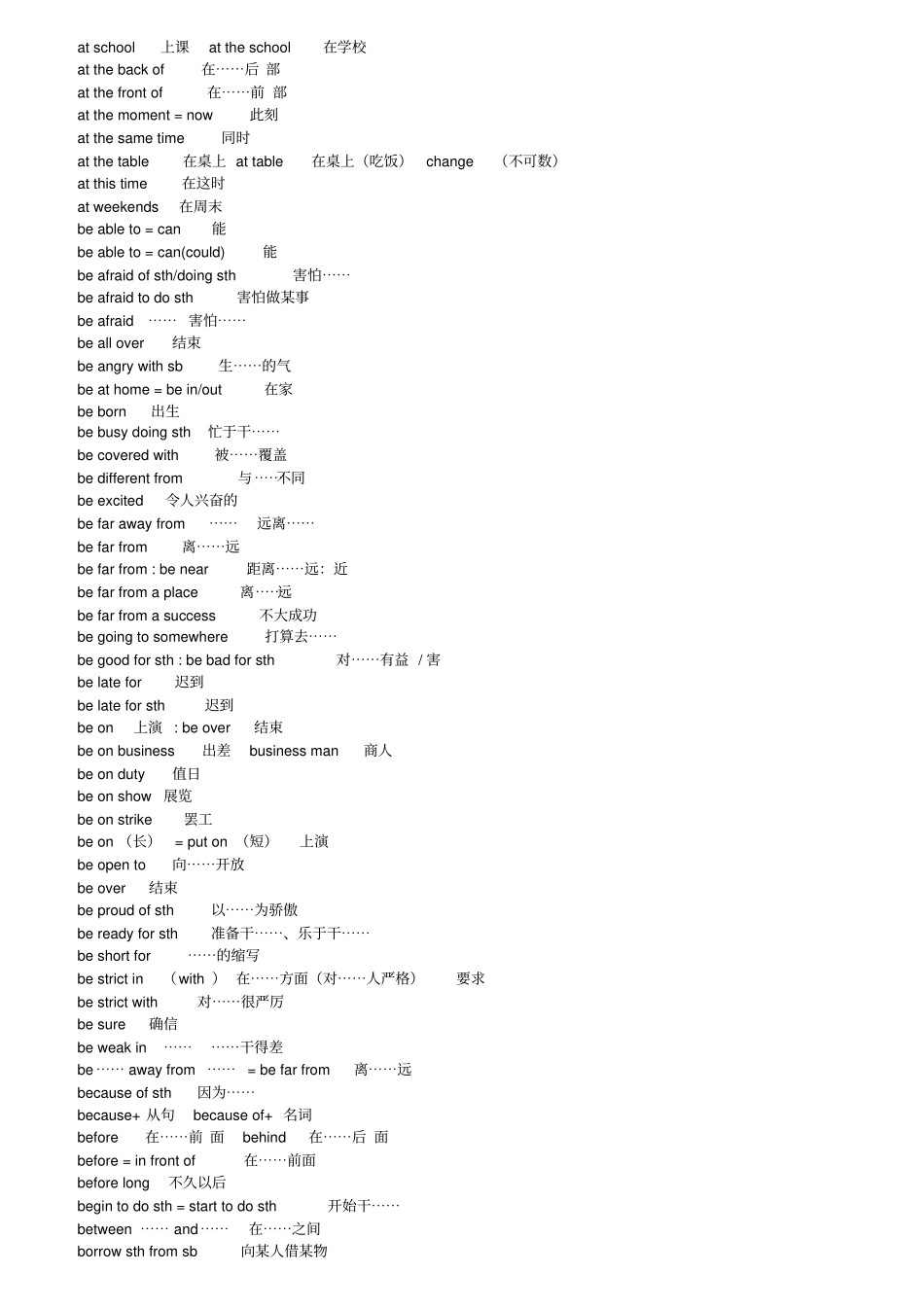 中考总复习-中考英语词组专题汇总_第2页