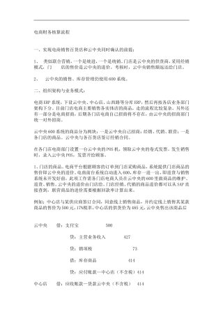 电商财务核算流程