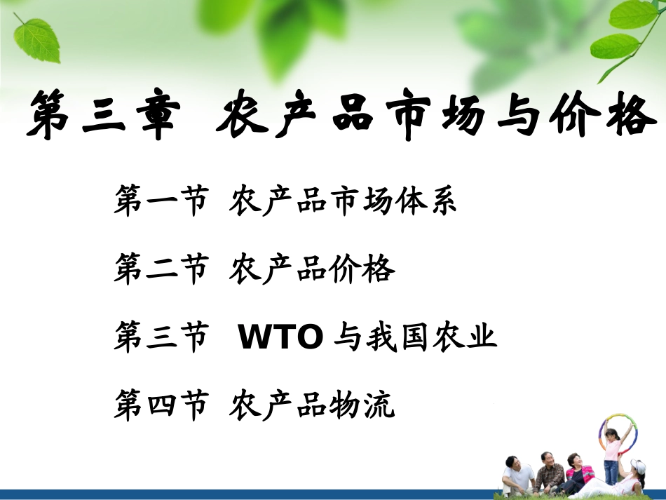 第三章 农产品市场与价格zyx_第1页
