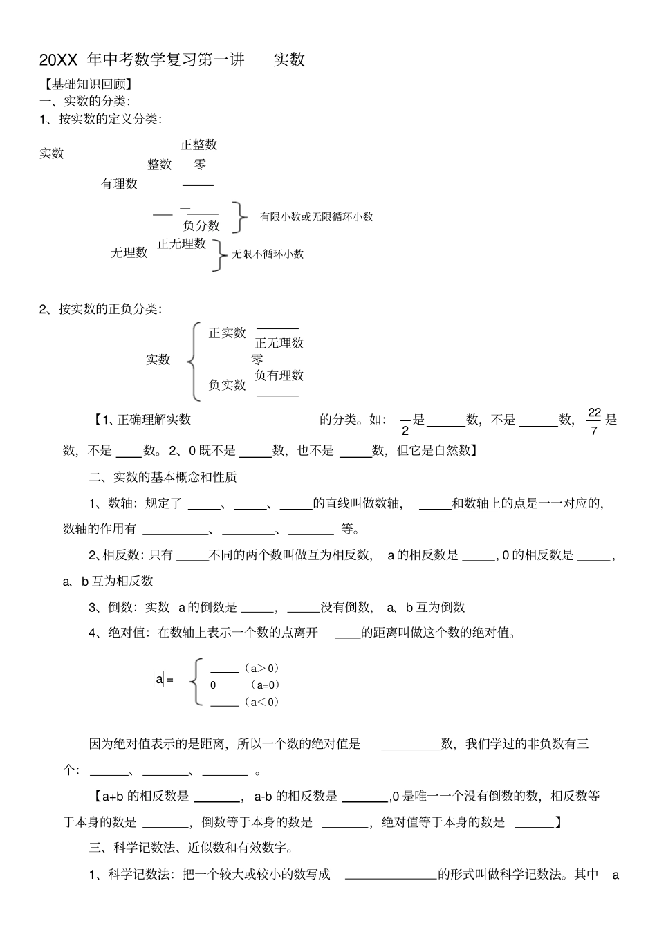 中考数学专题模块复习_第1页