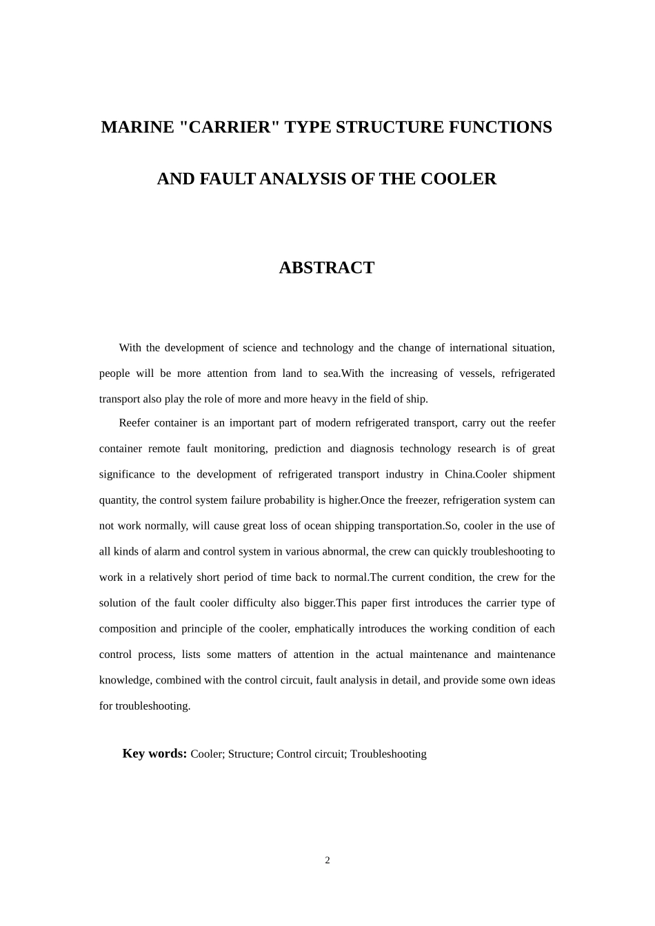 船用carrier型冷藏箱的结构功能及故障分析_第2页