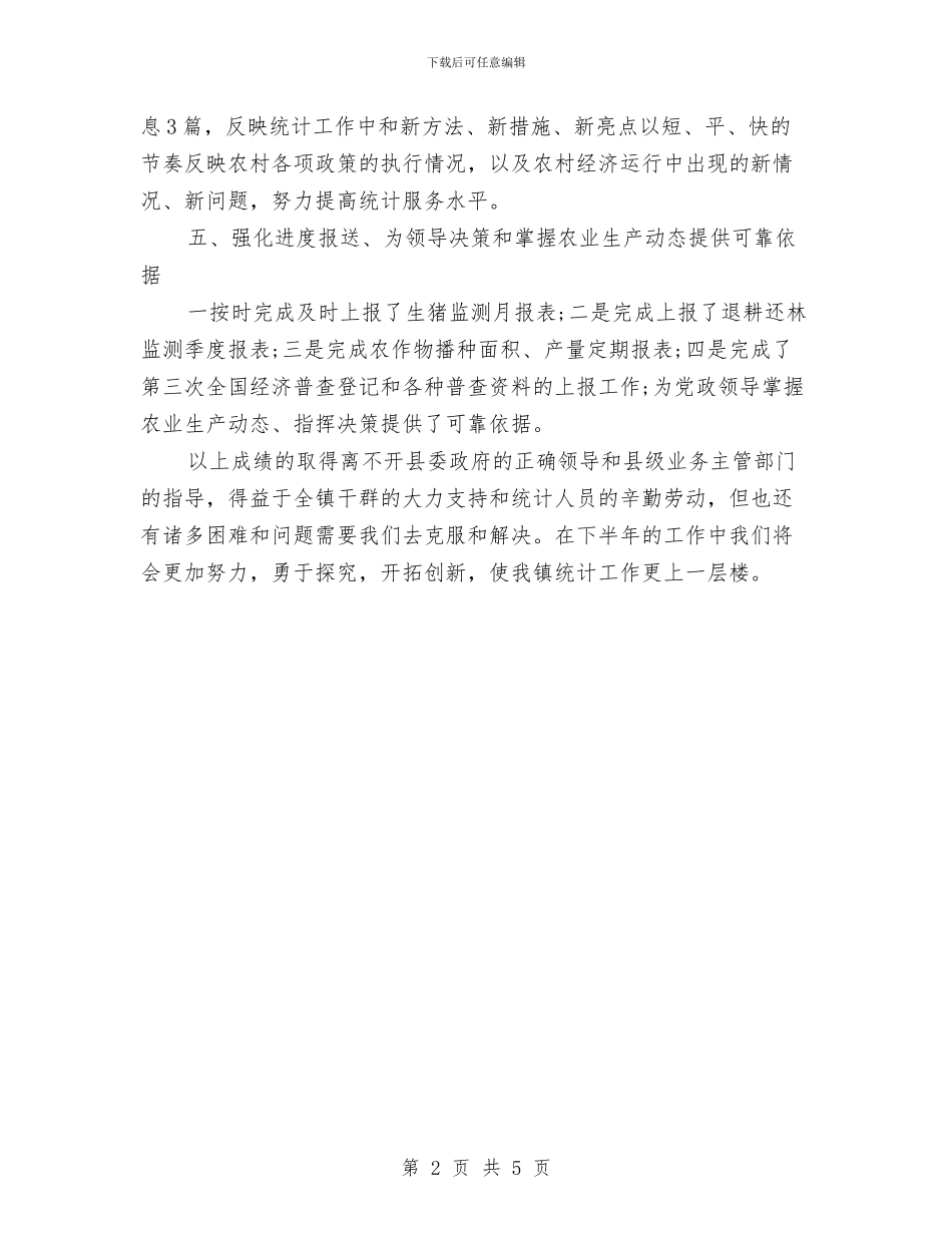 乡镇统计年度工作总结与乡镇统计年终工作总结范文汇编_第2页