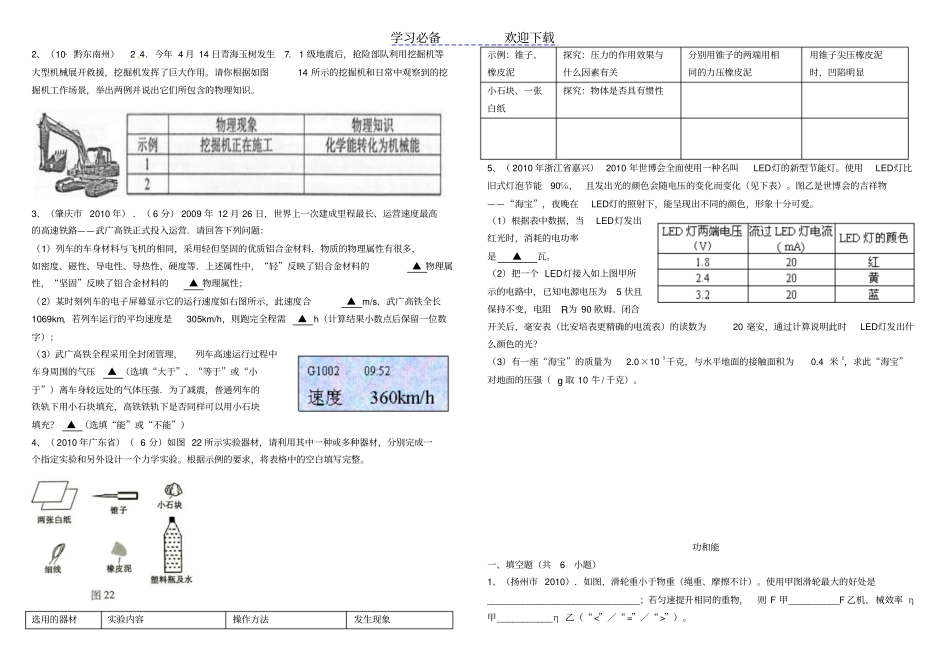 中考物理压强与浮力专题训练_第3页