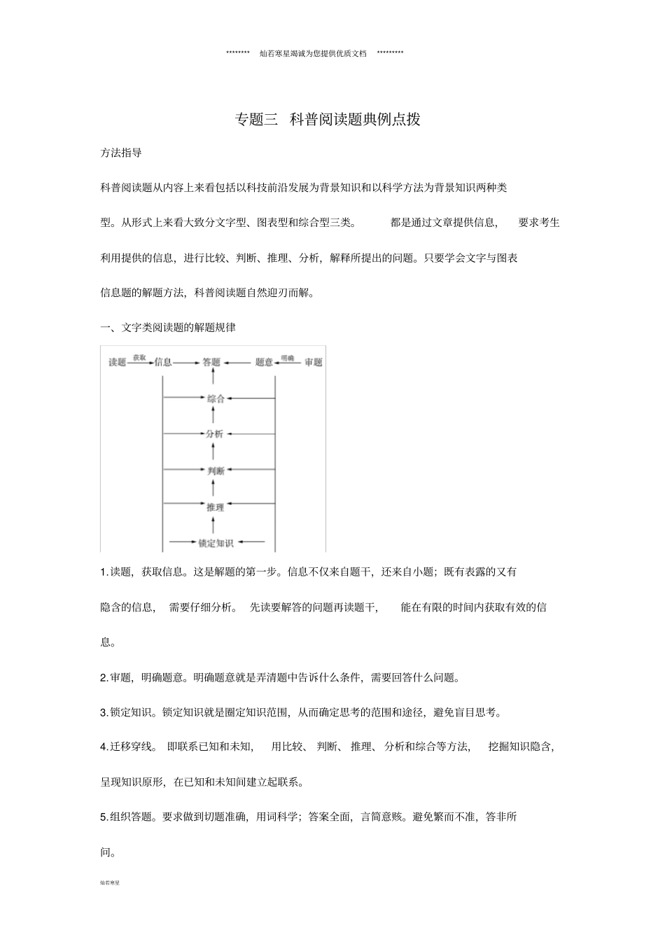 中考物理复习方法指导专题三科普阅读题典例点拨_第1页