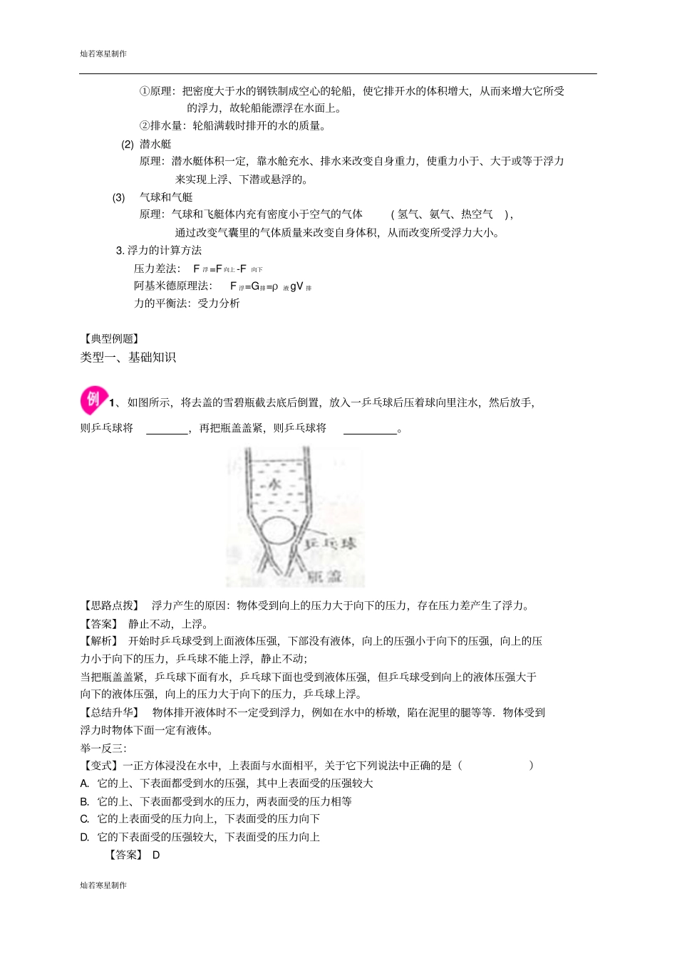 中考物理总复习：浮力基础知识讲解_第2页